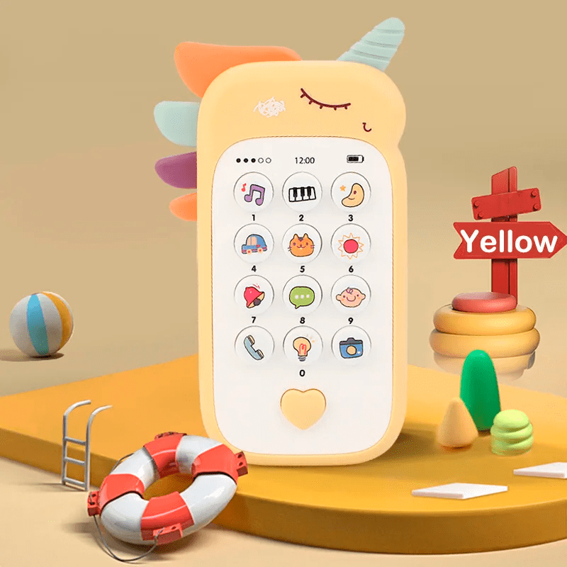 O Brinquedo® - Babyfone Diversão Interativa Que Estimula O Aprendizado Unicórnio Amarelo