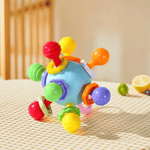O Brinquedo® - Chocalho E Mordedor Interativo 3 Em 1 Para Bebê Azul