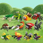 O Brinquedo® - Legonerico Blocos De Montar 12 Animais Diferentes
