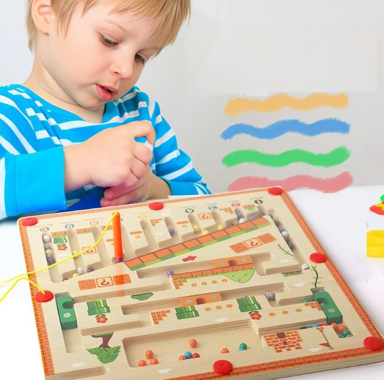 O Brinquedo® - Maze Magic - Labirinto de Cores e Números Magnéticos