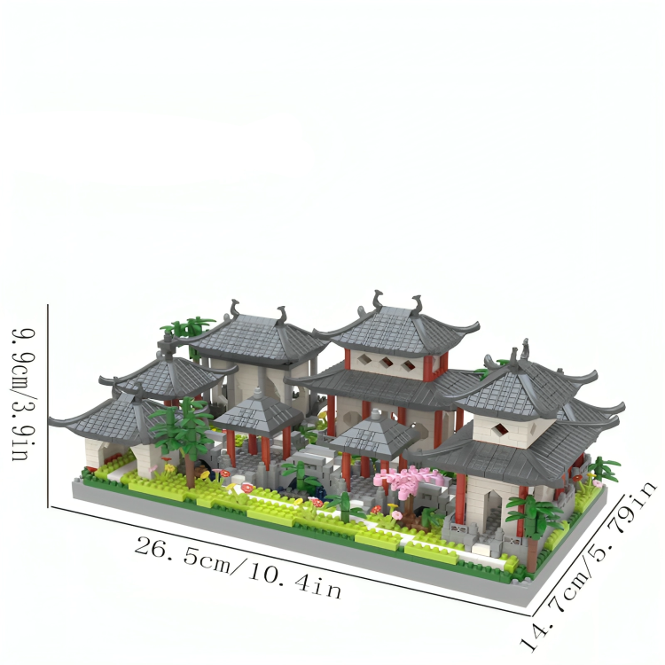 O Brinquedo® - Suzhou SerenityGarden™ - Jogo de Montar Estilo Étnico "Jardins de Suzhou"