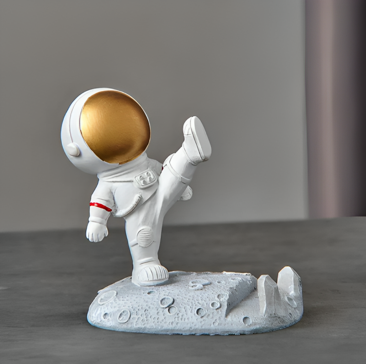 O Brinquedo® - Astroholder™ Suporte Para Celular Com Design De Astronauta Em Pé Ouro
