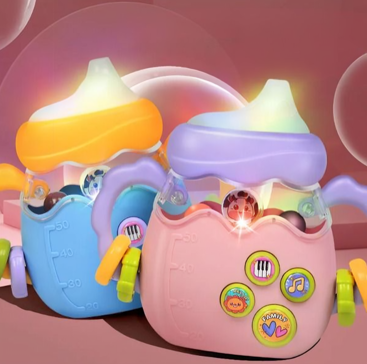 O Brinquedo® - MelodyMilk - Garrafa Musical de Atividades para Bebês