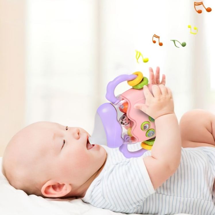 O Brinquedo® - MelodyMilk - Garrafa Musical de Atividades para Bebês