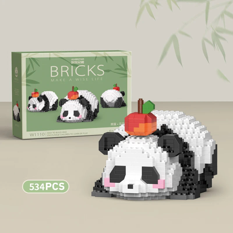 O Brinquedo® - PandaCraft - Kit de Blocos de Construção de Pandas