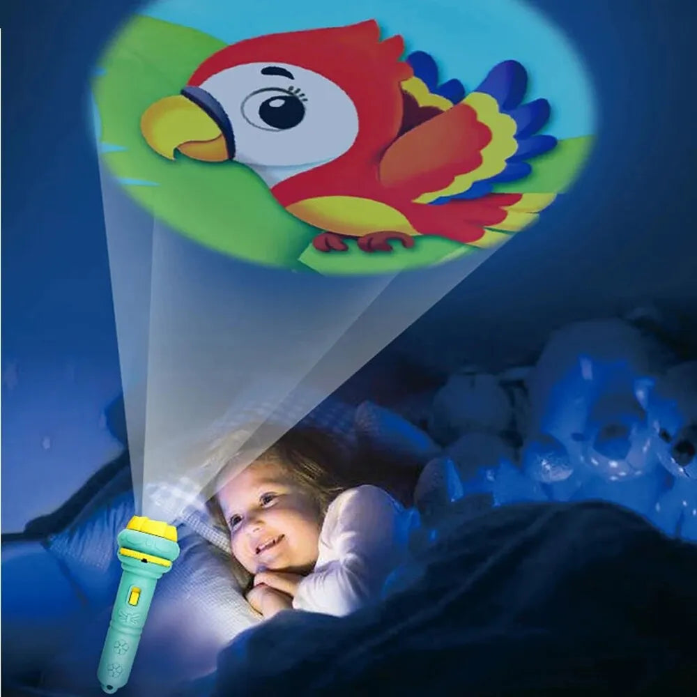 O Brinquedo® - Lanterna Projetora De Desenhos Infantil