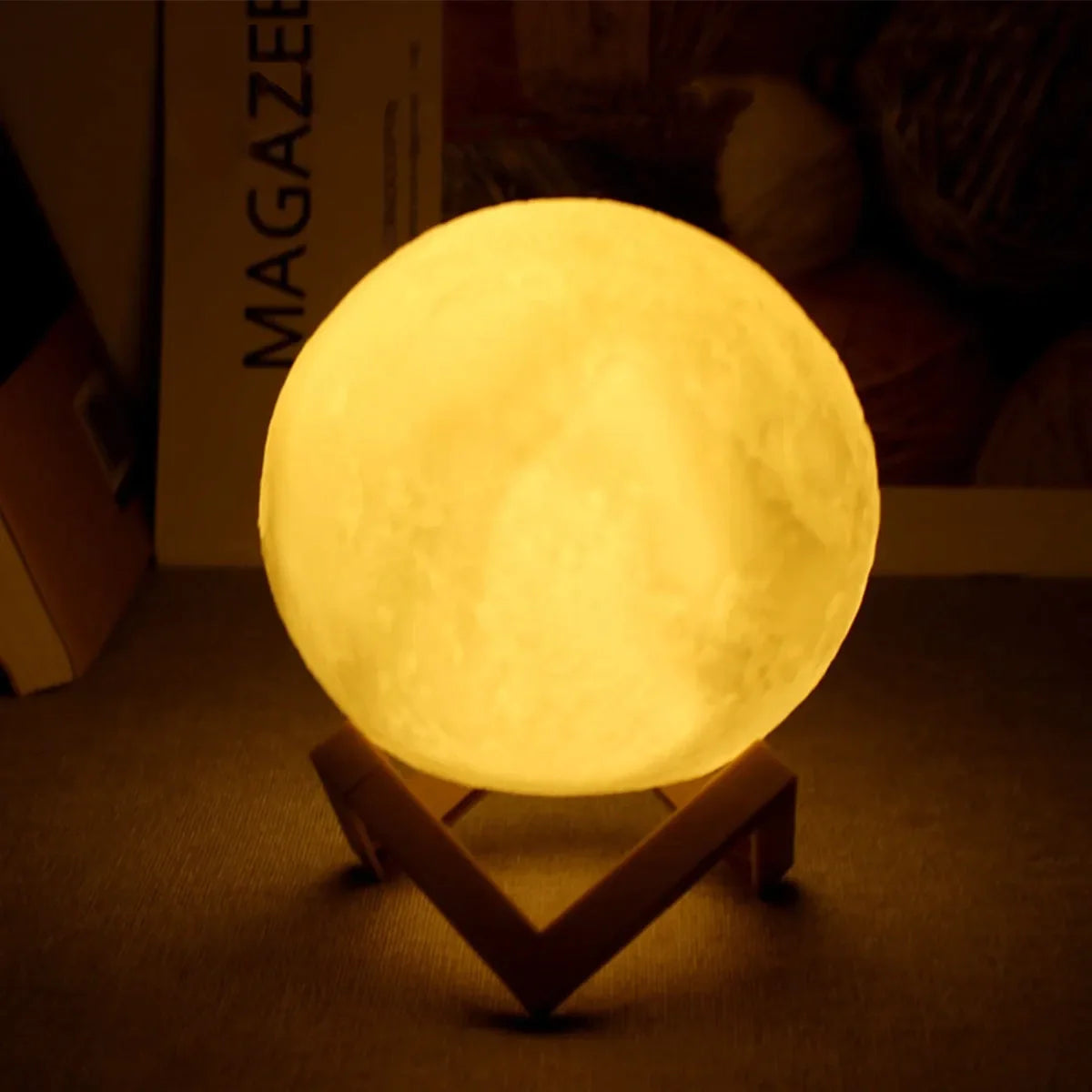 O Brinquedo® - Luminária Lunar Em Led Amarelo