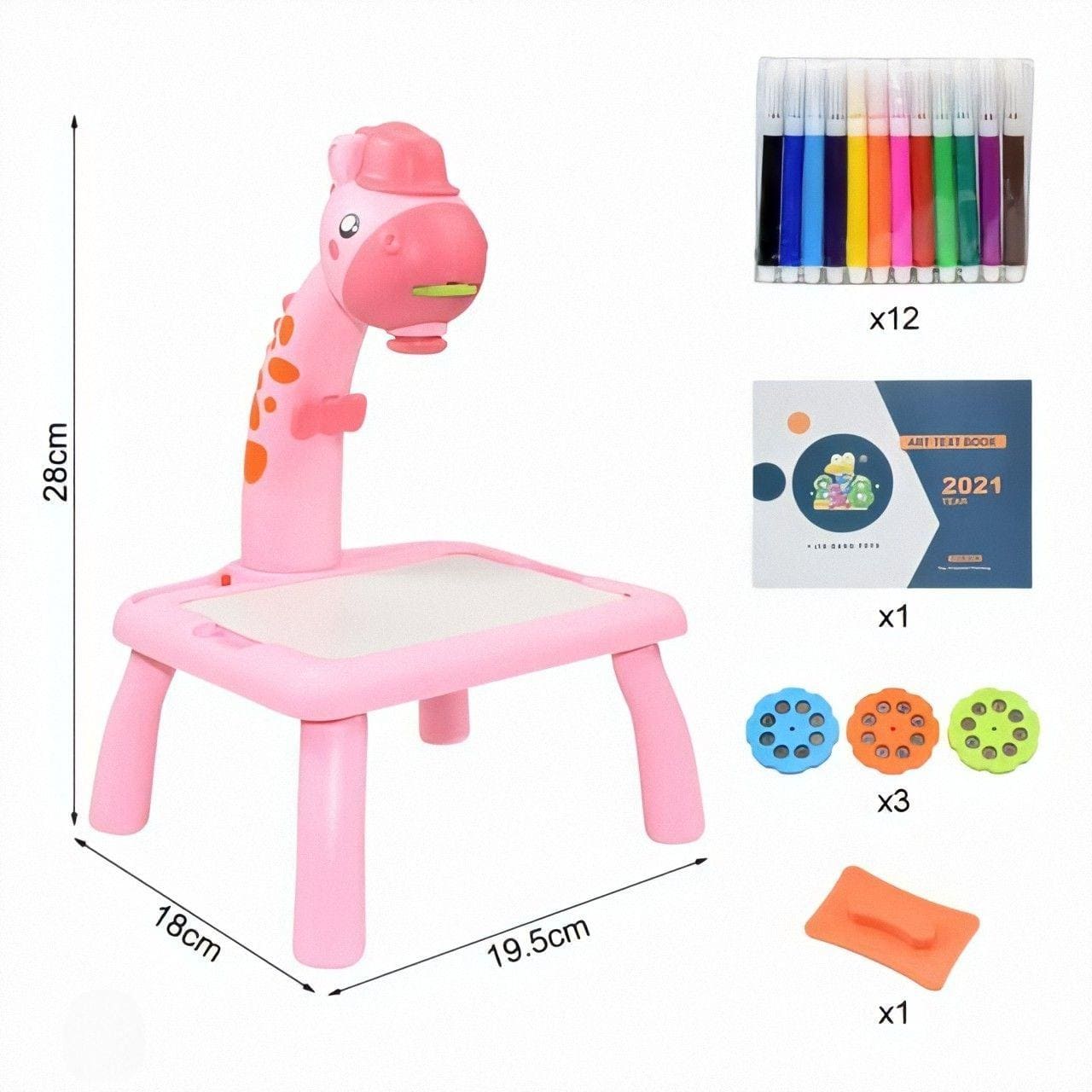 O Brinquedo® - Babydraw™ Mesa Infantil De Desenho Educativa Rosa